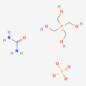 molecular formula C5H16N2O9PS- B12325613 Tetrakis(hydroxymethyl)phosphanium;urea;sulfate 