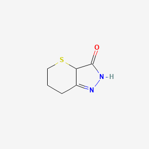 molecular formula C6H8N2OS B12325677 Thiopyrano[3,2-C]pyrazol-3(5H)-one, 1,2,6,7-tetrahydro- 