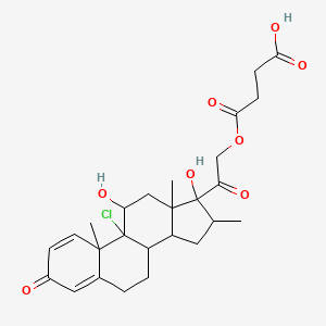 molecular formula C26H33ClO8 B12325689 Beclomethasone Hemisuccinate 