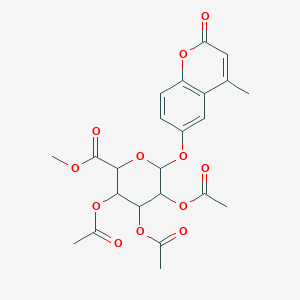 molecular formula C23H24O12 B12325745 methyl 3,4,5-triacetyloxy-6-(4-methyl-2-oxochromen-6-yl)oxyoxane-2-carboxylate 