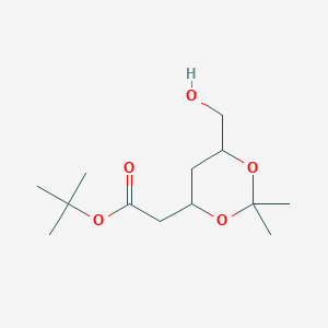 molecular formula C13H24O5 B12325771 (6-Hydroxymethyl-2,2-dimethyl-[1,3]dioxan-4-yl)-acetic acid tert-butyl ester 