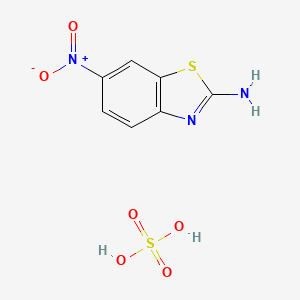 molecular formula C7H7N3O6S2 B12325780 6-nitro-1,3-benzothiazol-2-amine;sulfuric acid CAS No. 82199-10-8