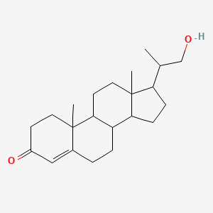 molecular formula C22H34O2 B12325787 (8S,9S,10R,13S,14S,17R)-17-[(S)-1-hydroxy-2-propyl]-10,13-dimethyl-6,7,8,9,10,11,12,13,14,15,16,17-dodecahydro-1H-cyclopenta[a]phenanthren-3(2H)-one 