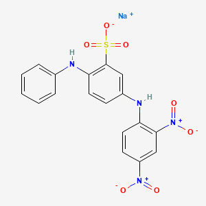 molecular formula C18H14N4NaO7S B1232580 CID 87070679 CAS No. 6373-74-6