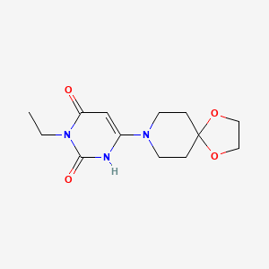 6-(1,4-dioxa-8-azaspiro[4.5]decan-8-yl)-3-ethyl-1H-pyrimidine-2,4-dione