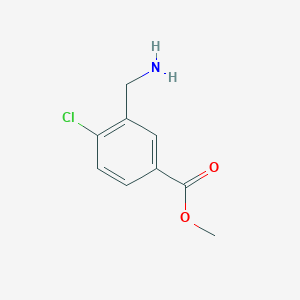 molecular formula C9H10ClNO2 B12325900 Methyl 3-(aminomethyl)-4-chlorobenzoate 