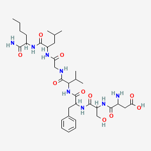 molecular formula C35H56N8O10 B12325946 H-DL-Asp-DL-Ser-DL-Phe-DL-Val-Gly-DL-Leu-DL-Nle-NH2 