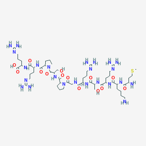 molecular formula C53H98N24O14S B12325969 Met-lys-arg-ser-arg-gly-pro-ser-*pro-arg-arg 