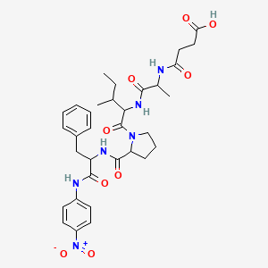 molecular formula C33H42N6O9 B12326051 Suc-DL-Ala-DL-xiIle-DL-Pro-DL-Phe-pNA 