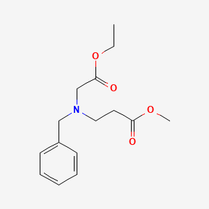 molecular formula C15H21NO4 B12326071 Methyl 3-(benzyl(2-ethoxy-2-oxoethyl)amino)propanoate 