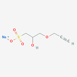molecular formula C6H9NaO5S B12326078 Sodium;2-hydroxy-3-prop-2-ynoxypropane-1-sulfonate 