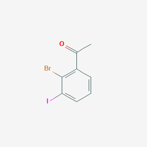 molecular formula C8H6BrIO B12326079 1-(2-Bromo-3-iodophenyl)ethanone 