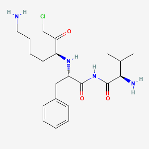 molecular formula C21H33ClN4O3 B1232608 Valyl-phenylalanyl-lysine chloromethyl ketone CAS No. 75590-17-9