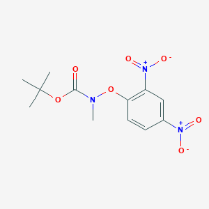 molecular formula C12H15N3O7 B12326084 Tert-butyl 2,4-dinitrophenoxy(methyl)carbamate 