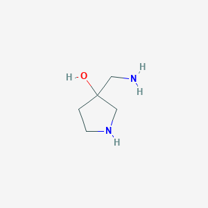 molecular formula C5H12N2O B12326091 3-(Aminomethyl)pyrrolidin-3-ol CAS No. 125033-35-4