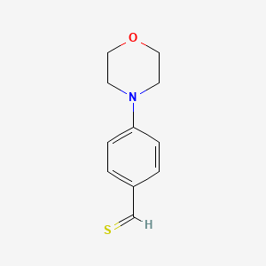 molecular formula C11H13NOS B12326096 Methanethione, 4-morpholinylphenyl- 