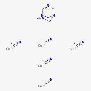 molecular formula C11H12Cu5N9 B12326121 (Hexamethylenetetramine)penta[copper(I) cyanide] 