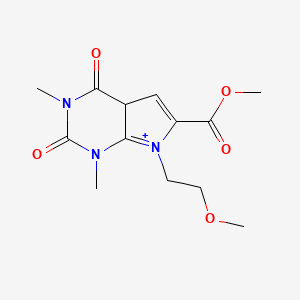 molecular formula C13H18N3O5+ B12326179 methyl 7-(2-methoxyethyl)-1,3-dimethyl-2,4-dioxo-4aH-pyrrolo[2,3-d]pyrimidin-7-ium-6-carboxylate 
