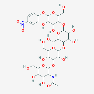 molecular formula C32H48N2O23 B12326236 N-[2-({2-[(6-{[4,5-dihydroxy-2-(hydroxymethyl)-6-(4-nitrophenoxy)oxan-3-yl]oxy}-4,5-dihydroxy-2-(hydroxymethyl)oxan-3-yl)oxy]-3,5-dihydroxy-6-(hydroxymethyl)oxan-4-yl}oxy)-4,5-dihydroxy-6-(hydroxymethyl)oxan-3-yl]acetamide 