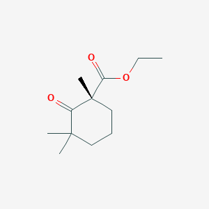 molecular formula C12H20O3 B12326266 ethyl (1R)-1,3,3-trimethyl-2-oxo-cyclohexane-1-carboxylate 