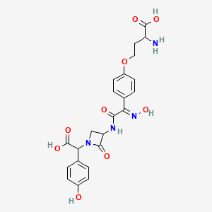 2-amino-4-[4-[(E)-C-[[1-[carboxy-(4-hydroxyphenyl)methyl]-2-oxoazetidin-3-yl]carbamoyl]-N-hydroxycarbonimidoyl]phenoxy]butanoic acid