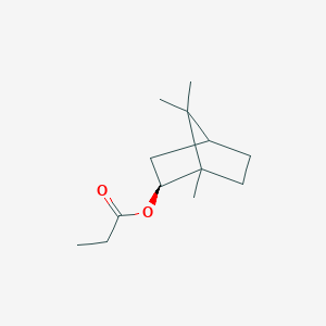molecular formula C13H22O2 B1232632 Bicyclo[2.2.1]heptan-2-ol, 1,7,7-trimethyl-, propanoate, exo- 