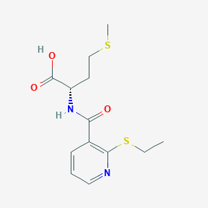 molecular formula C13H18N2O3S2 B12326331 L-Methionine, N-[[2-(ethylthio)-3-pyridinyl]carbonyl]- 