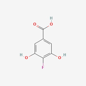 molecular formula C7H5FO4 B12326372 4-Fluoro-3,5-dihydroxybenzoic acid 