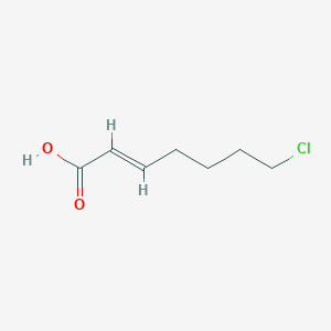 molecular formula C7H11ClO2 B1232639 7-chloro-2E-heptenoic acid 