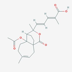 (2E,4E)-5-(7-acetyloxy-4,9-dimethyl-11-oxo-10-oxatricyclo[6.3.2.01,7]tridec-3-en-9-yl)-2-methylpenta-2,4-dienoic acid