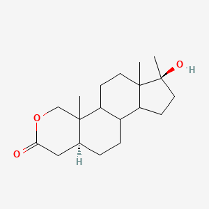molecular formula C19H30O3 B1232648 1H-Benz(e)indene-7-acetic acid, dodecahydro-3-hydroxy-6-(hydroxymethyl)-3,3a,6-trimethyl-, delta-lactone 