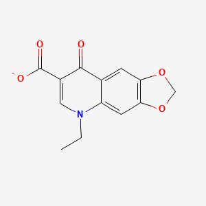 molecular formula C13H10NO5- B1232650 Oxolinate 