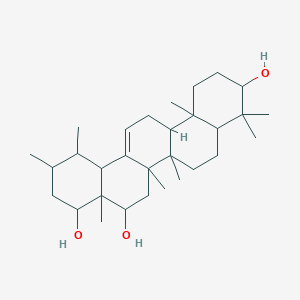 molecular formula C30H50O3 B12326511 Urs-12-ene-3,16,22-triol, (3beta,16beta,22alpha)- 