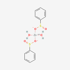 molecular formula C12H14O6S2Zn B12326513 zinc;benzenesulfinate;dihydrate 
