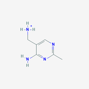 molecular formula C6H11N4+ B1232652 4-Amino-5-ammoniomethyl-2-methylpyrimidine 