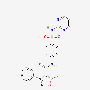 5-methyl-N-{4-[(4-methylpyrimidin-2-yl)sulfamoyl]phenyl}-3-phenyl-1,2-oxazole-4-carboxamide