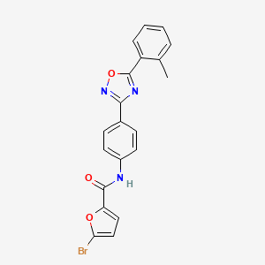 5-bromo-N-[4-[5-(2-methylphenyl)-1,2,4-oxadiazol-3-yl]phenyl]-2-furancarboxamide