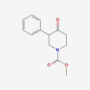 molecular formula C13H15NO3 B12326569 Methyl 4-oxo-3-phenylpiperidine-1-carboxylate 