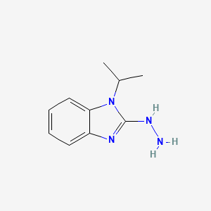 molecular formula C10H14N4 B12326577 2-Hydrazinyl-1-isopropyl-1H-benzo[d]imidazole 