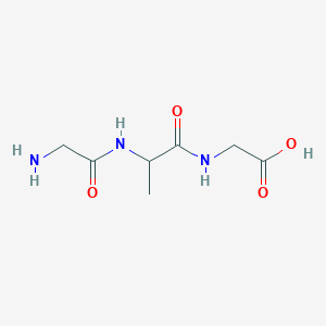 molecular formula C7H13N3O4 B12326622 (S)-2-(2-(2-Aminoacetamido)propanamido)acetic acid 