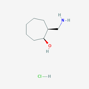 molecular formula C8H18ClNO B12326730 cis-2-Aminomethylcycloheptanol hydrochloride, 99 