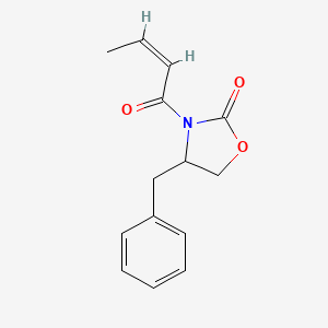 molecular formula C14H15NO3 B1232674 4-benzyl-3-[(Z)-but-2-enoyl]-1,3-oxazolidin-2-one 