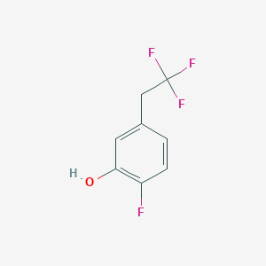 molecular formula C8H6F4O B12326795 Phenol, 2-fluoro-5-(2,2,2-trifluoroethyl)- 