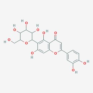 molecular formula C21H20O11 B1232680 2-(3,4-Dihydroxyphenyl)-5,7-dihydroxy-6-[3,4,5-trihydroxy-6-(hydroxymethyl)oxan-2-yl]chromen-4-one 