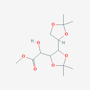 molecular formula C13H22O7 B12326802 Methyl 2-[5-(2,2-dimethyl-1,3-dioxolan-4-yl)-2,2-dimethyl-1,3-dioxolan-4-yl]-2-hydroxyacetate 