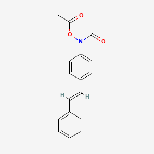 molecular formula C18H17NO3 B1232682 trans-N-Acetoxy-4-acetylaminostilbene CAS No. 26488-34-6