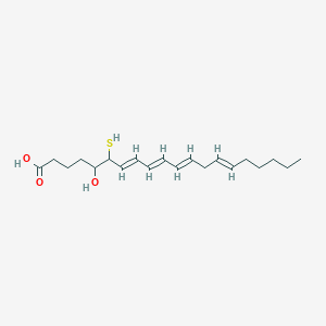 molecular formula C20H32O3S B1232685 5-Hydroxy-6-mercapto-7,9,11,14-eicosatetraenoic acid CAS No. 125467-37-0
