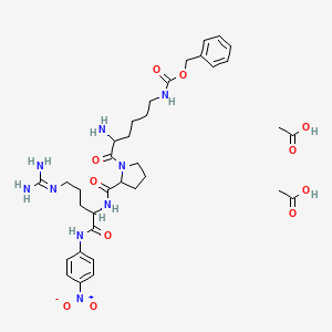 molecular formula C35H51N9O11 B12326866 H-DL-Lys(Cbz)-DL-Pro-DL-Arg-pNA.2CH3CO2H 