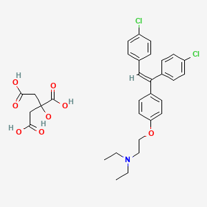 molecular formula C32H35Cl2NO8 B12326982 Deschloro-4,4'-dichloro clomiphene citrate 
