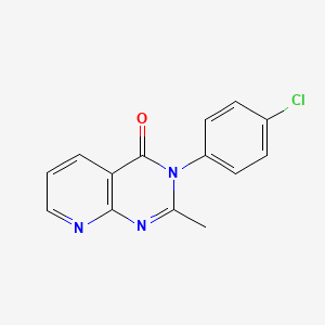 molecular formula C14H10ClN3O B1232701 2-Methyl-3-(4'-chlorophenyl)-4-oxo-3,4-dihydropyrido-(2,3-d)pyrimidine CAS No. 54716-26-6